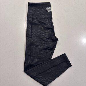 NWT Love Her Black Zebra Print Leggings, Size Medium
